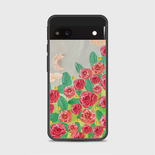 Google Pixel 6a Cover - Floral Series - Design 10 - Red & Green - HQ Premium Shine Durable Shatterproof Case