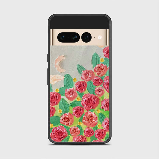 Google Pixel 7 Pro Cover - Floral Series - Design 10 - Red & Green - HQ Premium Shine Durable Shatterproof Case