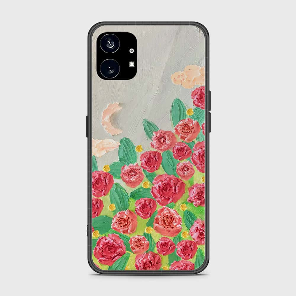 Nothing Phone 1 Cover - Floral Series - Design 10 - Red & Green - HQ Premium Shine Durable Shatterproof Case