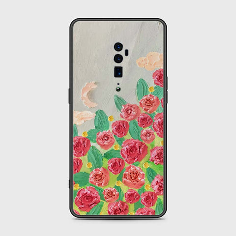 Oppo Reno 10x Zoom Cover - Floral Series - Design 10 - Red & Green - HQ Premium Shine Durable Shatterproof Case