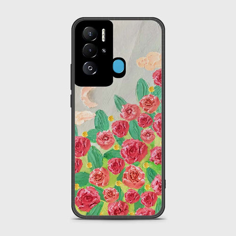 Tecno Pova Neo Cover - Floral Series - Design 10 - Red & Green - HQ Premium Shine Durable Shatterproof Case