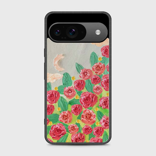 Google Pixel 9 Cover - Floral Series - Design 10 - Red & Green - HQ Premium Shine Durable Shatterproof Case