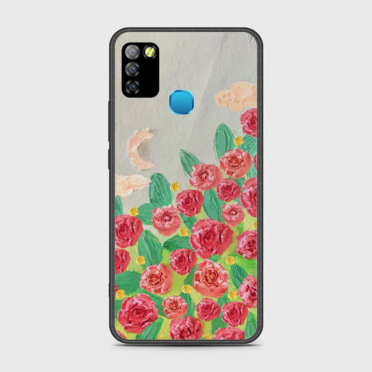 Infinix Smart 5 Cover - Floral Series - Design 10 - Red & Green - HQ Premium Shine Durable Shatterproof Case