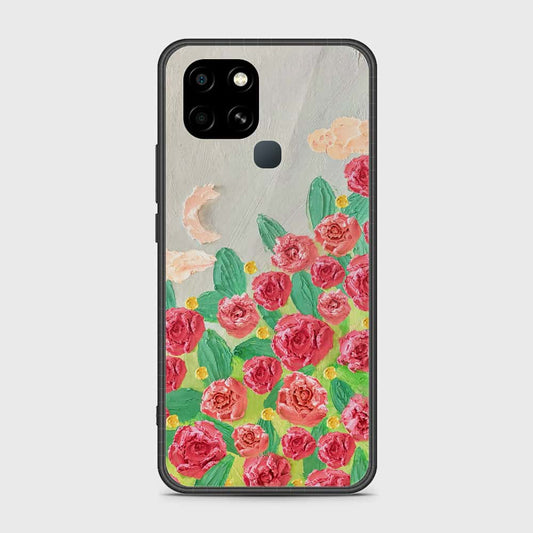 Infinix Smart 6 Cover - Floral Series - Design 10 - Red & Green - HQ Premium Shine Durable Shatterproof Case