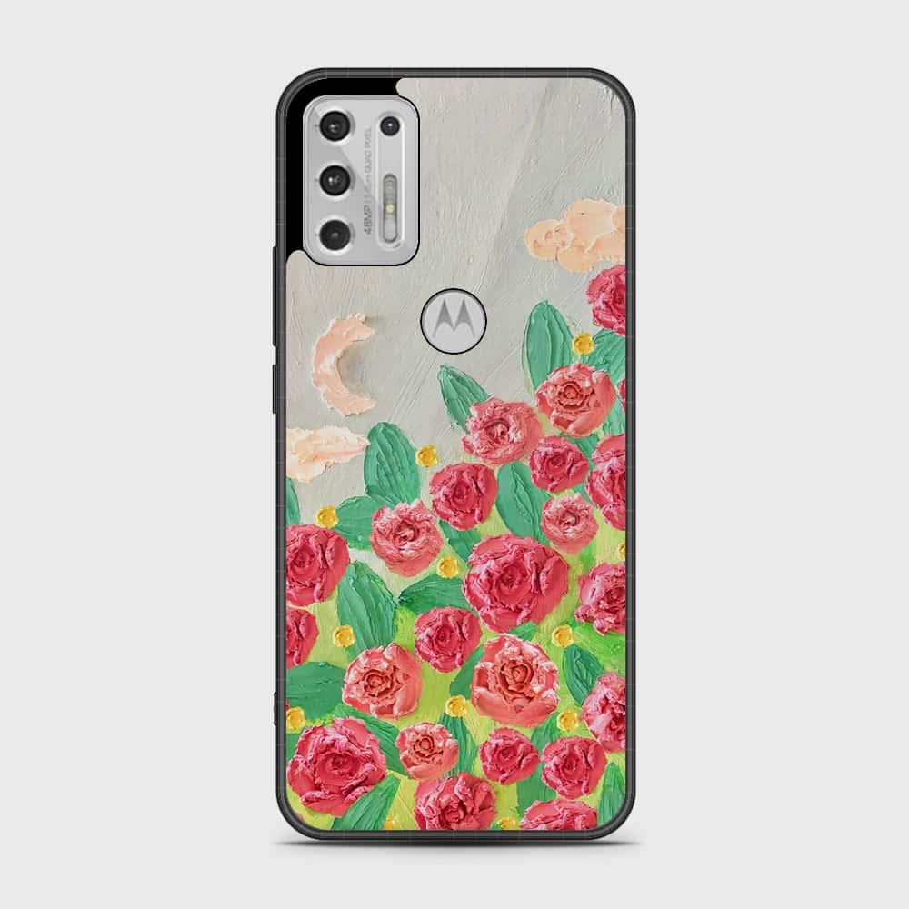 Motorola Moto G Stylus 2021 Cover - Floral Series - Design 10 - Red & Green - HQ Premium Shine Durable Shatterproof Case