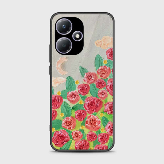 Infinix Hot 30 Play Cover - Floral Series - Design 10 - Red & Green - HQ Premium Shine Durable Shatterproof Case