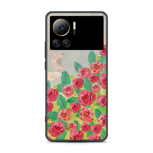 Infinix Note 12 VIP Cover - Floral Series - Design 10 - Red & Green - HQ Premium Shine Durable Shatterproof Case