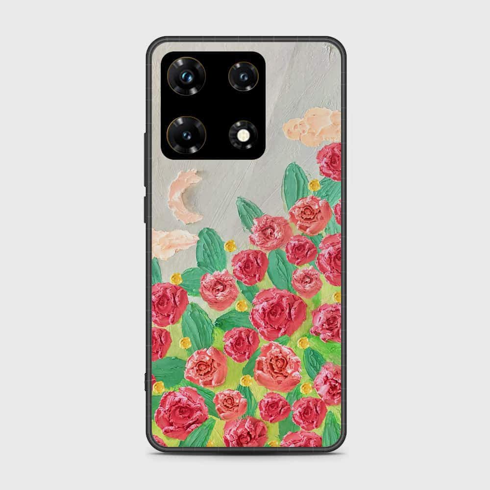 Infinix Note 30 Pro Cover - Floral Series - Design 10 - Red & Green - HQ Premium Shine Durable Shatterproof Case