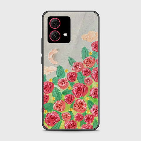 Motorola Moto G84 Cover - Floral Series - Design 10 - Red & Green - HQ Premium Shine Durable Shatterproof Case