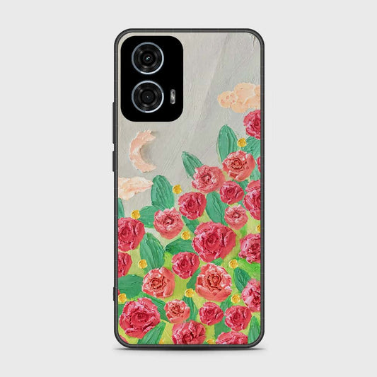 Motorola Moto G24 Power Cover - Floral Series - Design 10 - Red & Green - HQ Premium Shine Durable Shatterproof Case