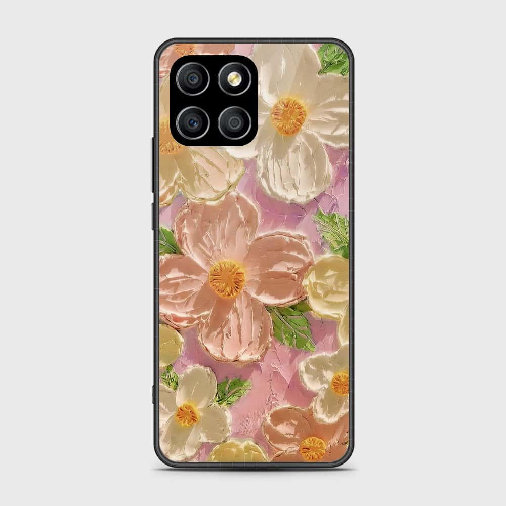 Honor X6 Cover - Floral Series - Design 11 - White & Green - HQ Premium Shine Durable Shatterproof Case