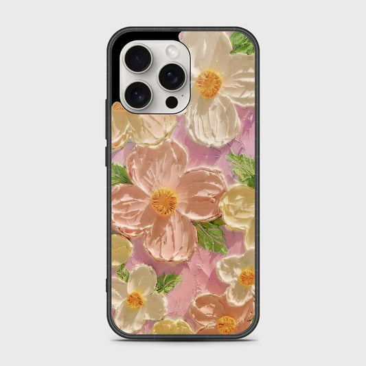 iPhone 16 Pro Cover - Floral Series - Design 11 - White & Green - HQ Premium Shine Durable Shatterproof Case