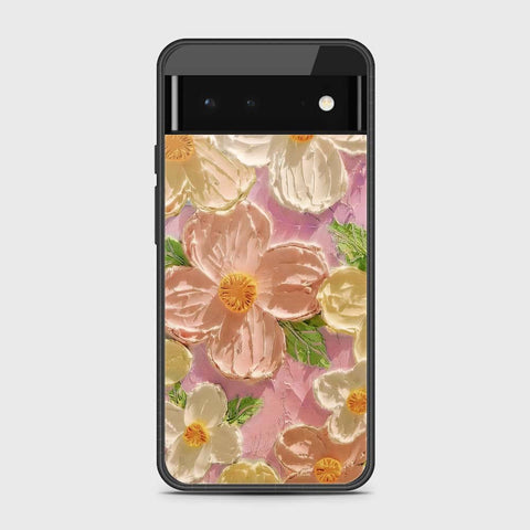 Google Pixel 6 Cover - Floral Series - Design 11 - White & Green - HQ Premium Shine Durable Shatterproof Case