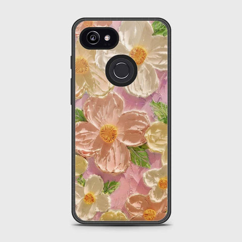 Google Pixel 3 Cover - Floral Series - Design 11 - White & Green - HQ Premium Shine Durable Shatterproof Case