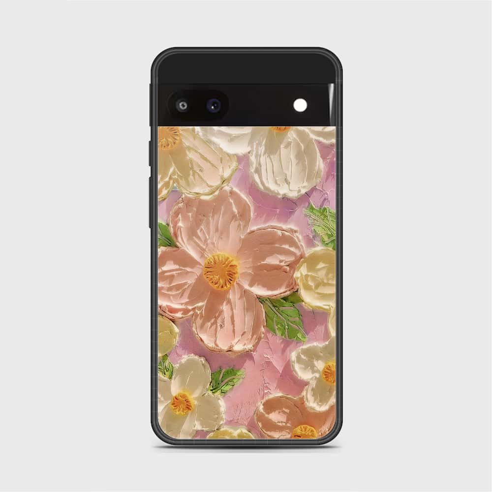 Google Pixel 6a Cover - Floral Series - Design 11 - White & Green - HQ Premium Shine Durable Shatterproof Case