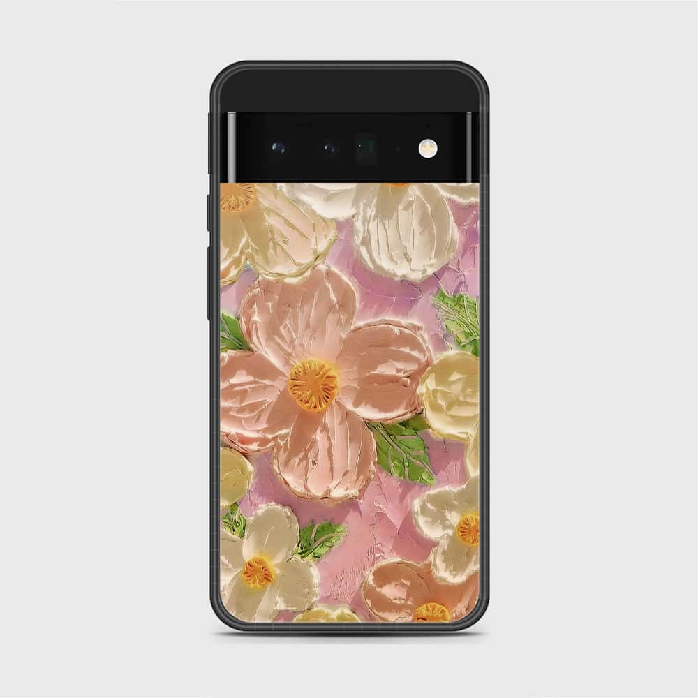 Google Pixel 6 Pro Cover - Floral Series - Design 11 - White & Green - HQ Premium Shine Durable Shatterproof Case