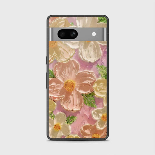 Google Pixel 7a Cover - Floral Series - Design 11 - White & Green - HQ Premium Shine Durable Shatterproof Case