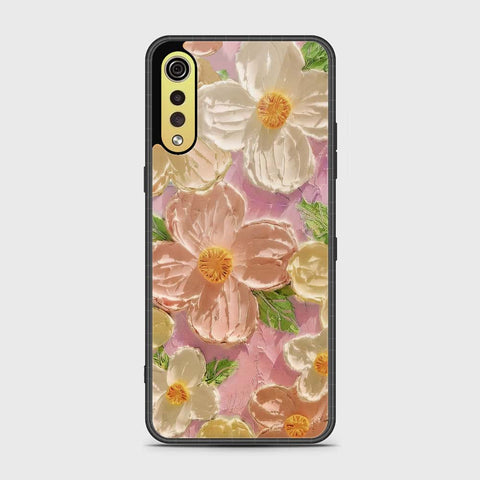 LG G9 Cover - Floral Series - Design 11 - White & Green - HQ Premium Shine Durable Shatterproof Case