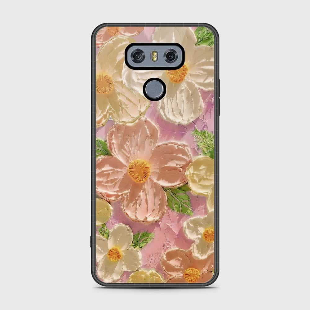 LG G6 Cover - Floral Series - Design 11 - White & Green - HQ Premium Shine Durable Shatterproof Case