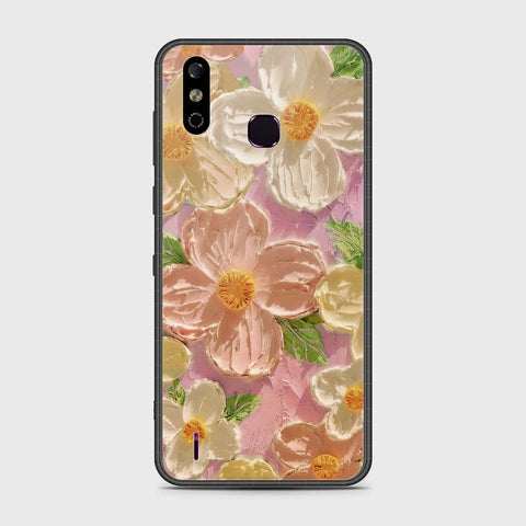 Infinix Smart 4 Cover - Floral Series - Design 11 - White & Green - HQ Premium Shine Durable Shatterproof Case