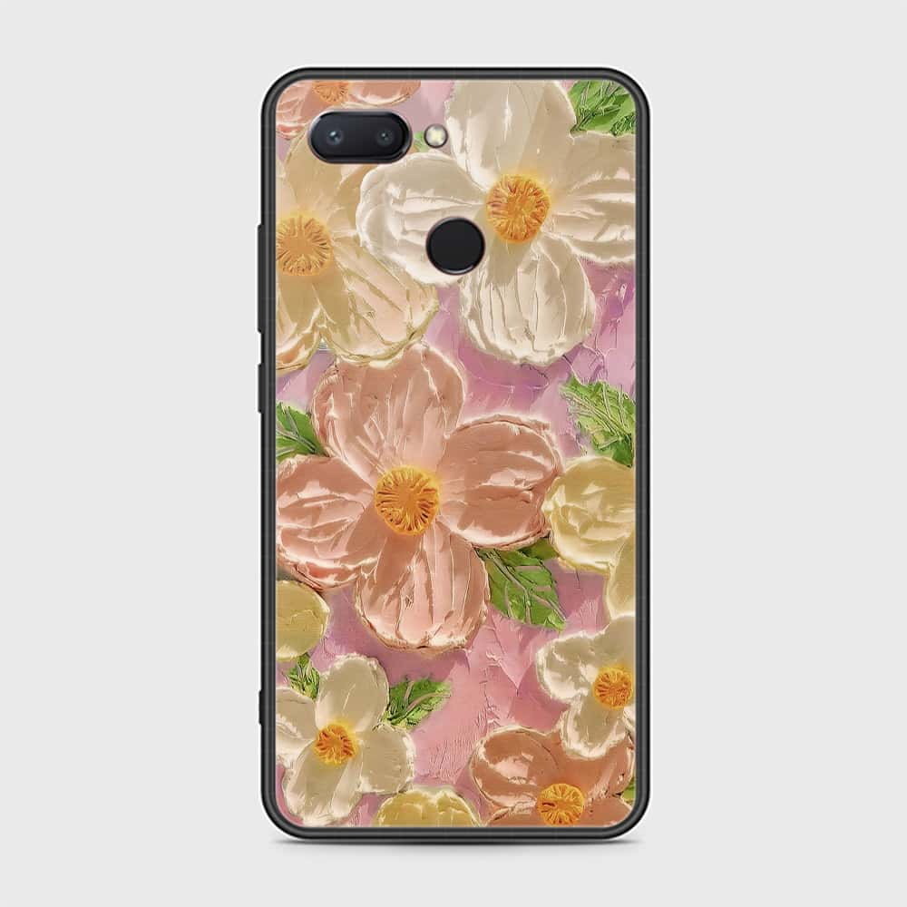 Xiaomi Mi 8 Lite Cover - Floral Series - Design 11 - White & Green - HQ Premium Shine Durable Shatterproof Case