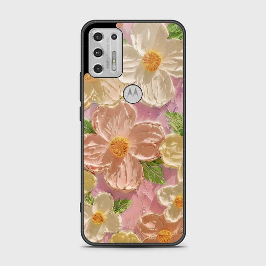 Motorola Moto G Stylus 2021 Cover - Floral Series - Design 11 - White & Green - HQ Premium Shine Durable Shatterproof Case