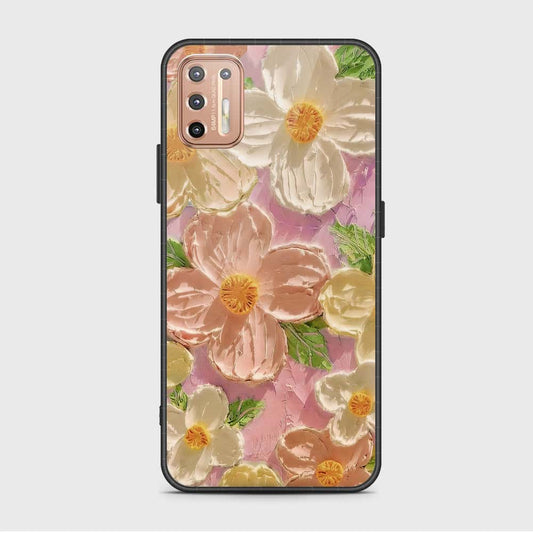 Motorola Moto G9 Plus Cover - Floral Series - Design 11 - White & Green - HQ Premium Shine Durable Shatterproof Case