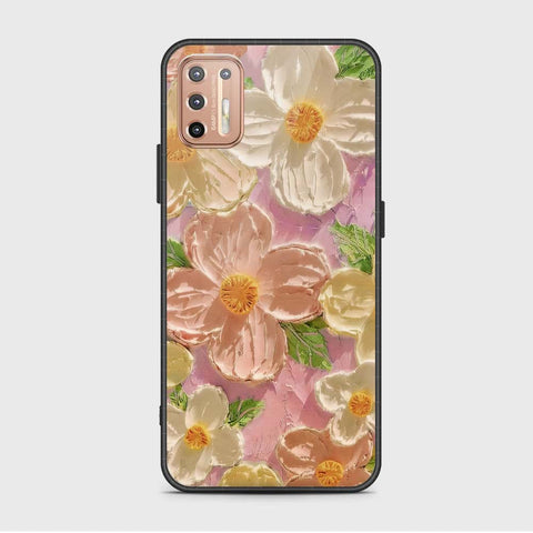 Motorola Moto G9 Plus Cover - Floral Series - Design 11 - White & Green - HQ Premium Shine Durable Shatterproof Case