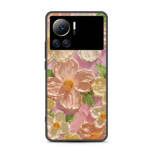 Infinix Note 12 VIP Cover - Floral Series - Design 11 - White & Green - HQ Premium Shine Durable Shatterproof Case