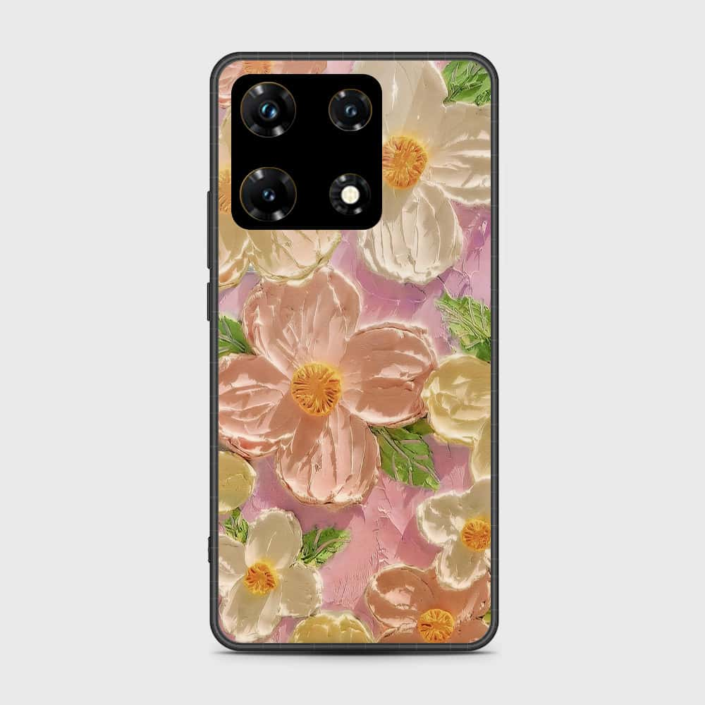 Infinix Note 30 Pro Cover - Floral Series - Design 11 - White & Green - HQ Premium Shine Durable Shatterproof Case