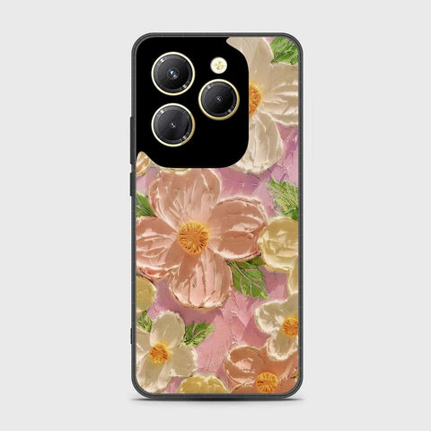 Infinix Hot 40 Pro Cover - Floral Series - Design 11 - White & Green - HQ Premium Shine Durable Shatterproof Case