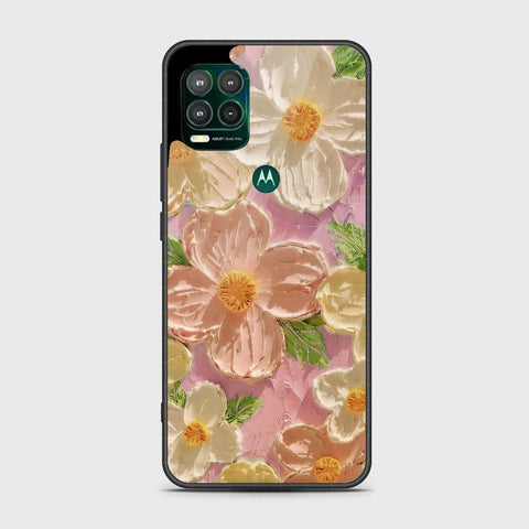 Motorola Moto G Stylus 5G Cover - Floral Series - Design 11 - White & Green - HQ Premium Shine Durable Shatterproof Case