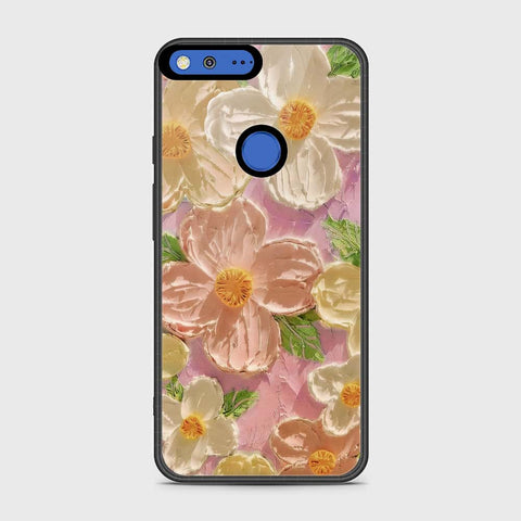 Google Pixel XL Cover - Floral Series - Design 11 - White & Green - HQ Premium Shine Durable Shatterproof Case