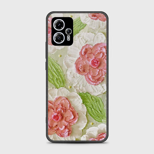 Motorola Moto G13 Cover - Floral Series - Design 13 - Offwhite & Green - HQ Premium Shine Durable Shatterproof Case