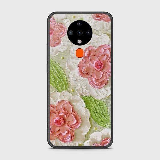 Tecno Spark 6 Cover - Floral Series - Design 13 - Offwhite & Green - HQ Premium Shine Durable Shatterproof Case