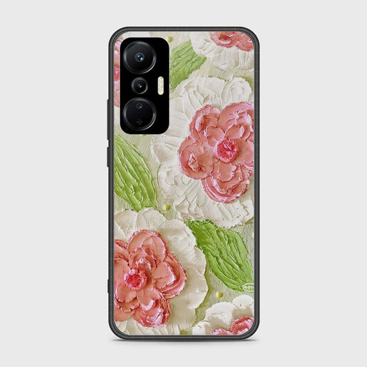 Infinix Hot 20s Cover - Floral Series - Design 13 - Offwhite & Green - HQ Premium Shine Durable Shatterproof Case