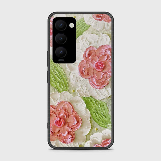 Tecno Camon 18 Premier Cover - Floral Series - Design 13 - Offwhite & Green - HQ Premium Shine Durable Shatterproof Case