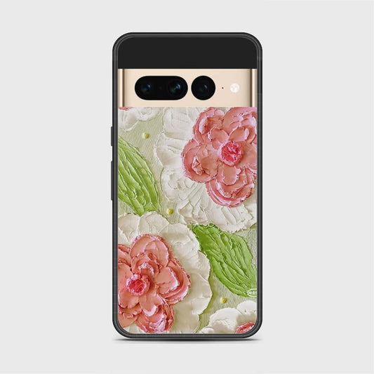 Google Pixel 7 Pro Cover - Floral Series - Design 13 - Offwhite & Green - HQ Premium Shine Durable Shatterproof Case