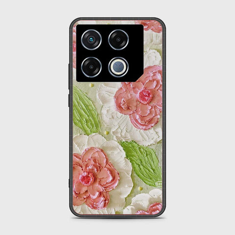 Infinix GT 20 Pro Cover - Floral Series - Design 13 - Offwhite & Green - HQ Premium Shine Durable Shatterproof Case