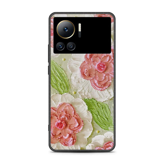 Infinix Note 12 VIP Cover - Floral Series - Design 13 - Offwhite & Green - HQ Premium Shine Durable Shatterproof Case