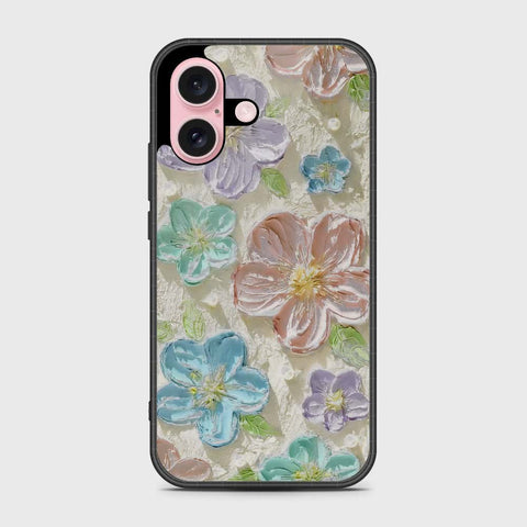 iPhone 16 Cover - Floral Series - Design 14 - Blue & Purple - HQ Premium Shine Durable Shatterproof Case