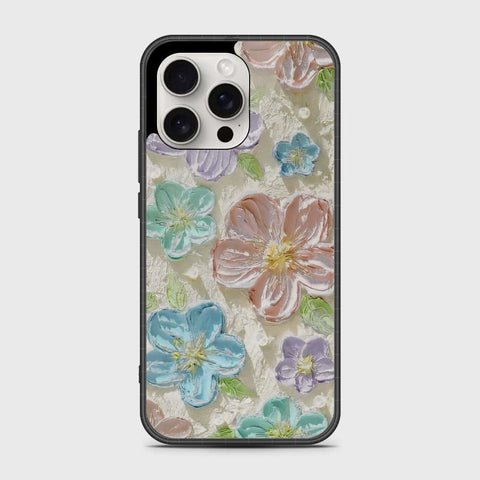 iPhone 16 Pro Cover - Floral Series - Design 14 - Blue & Purple - HQ Premium Shine Durable Shatterproof Case