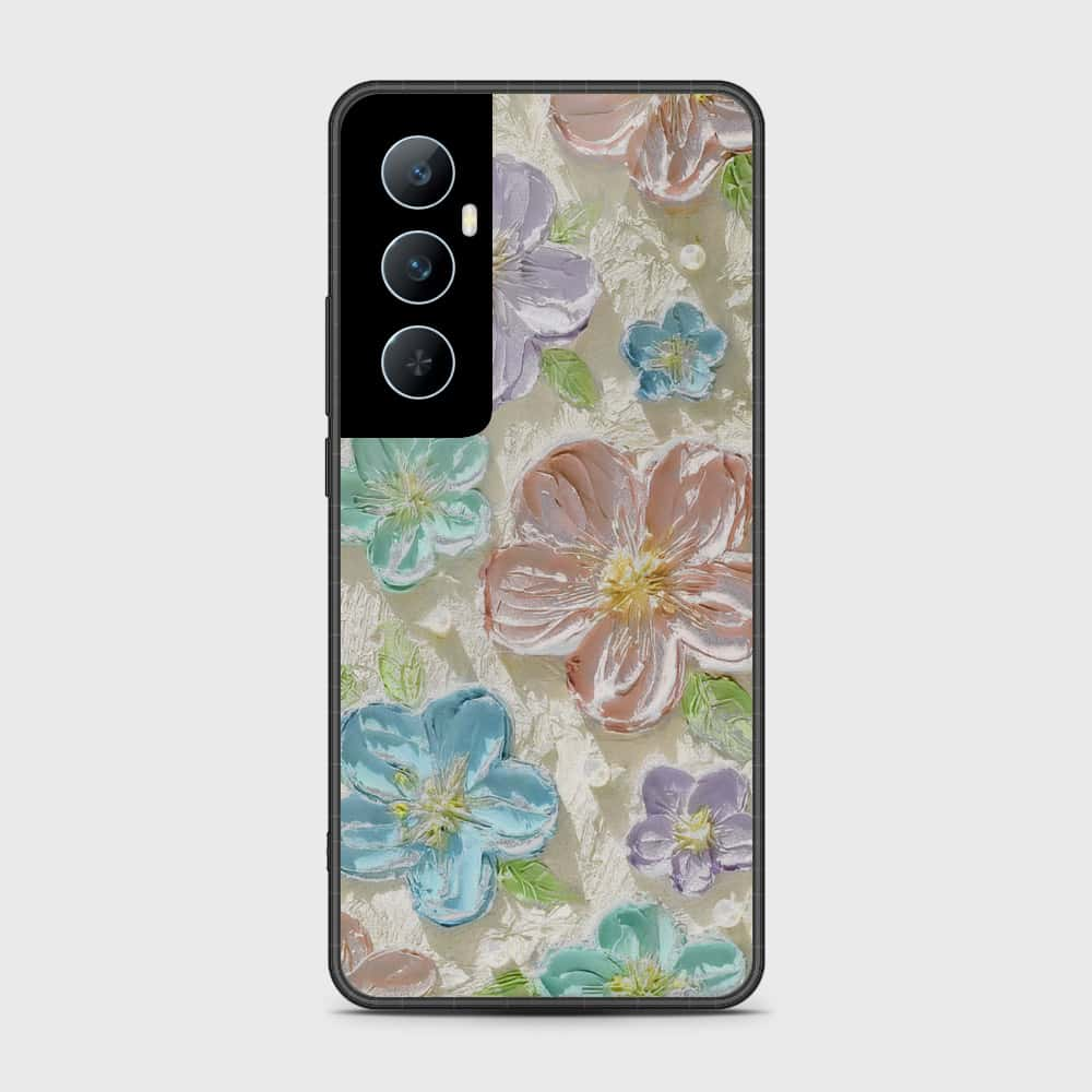 Realme C65 Cover - Floral Series - Design 14 - Blue & Purple - HQ Premium Shine Durable Shatterproof Case