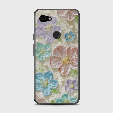 Google Pixel 3a Cover - Floral Series - Design 14 - Blue & Purple - HQ Premium Shine Durable Shatterproof Case