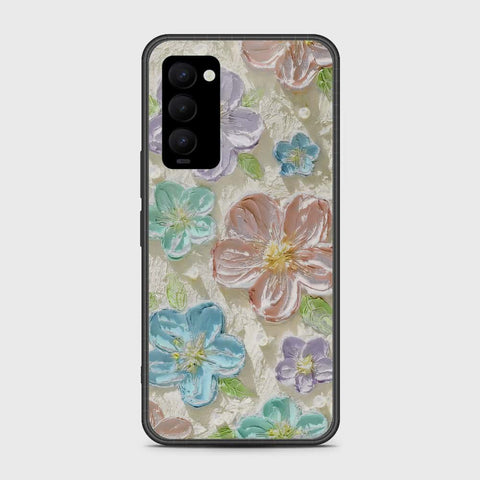 Tecno Camon 18 Cover - Floral Series - Design 14 - Blue & Purple - HQ Premium Shine Durable Shatterproof Case