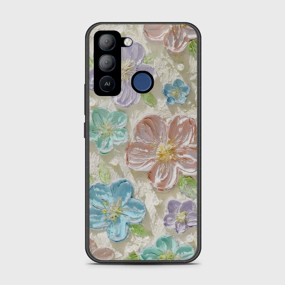 Tecno Pop 5 LTE Cover - Floral Series - Design 14 - Blue & Purple - HQ Premium Shine Durable Shatterproof Case