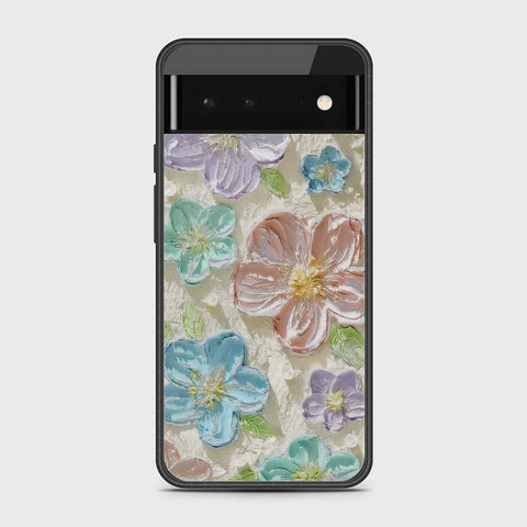 Google Pixel 6 Cover - Floral Series - Design 14 - Blue & Purple - HQ Premium Shine Durable Shatterproof Case