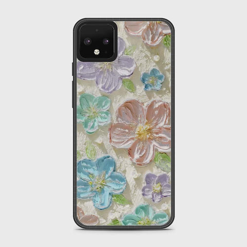 Google Pixel 4 Cover - Floral Series - Design 14 - Blue & Purple - HQ Premium Shine Durable Shatterproof Case