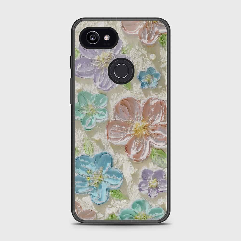 Google Pixel 3 XL Cover - Floral Series - Design 14 - Blue & Purple - HQ Premium Shine Durable Shatterproof Case