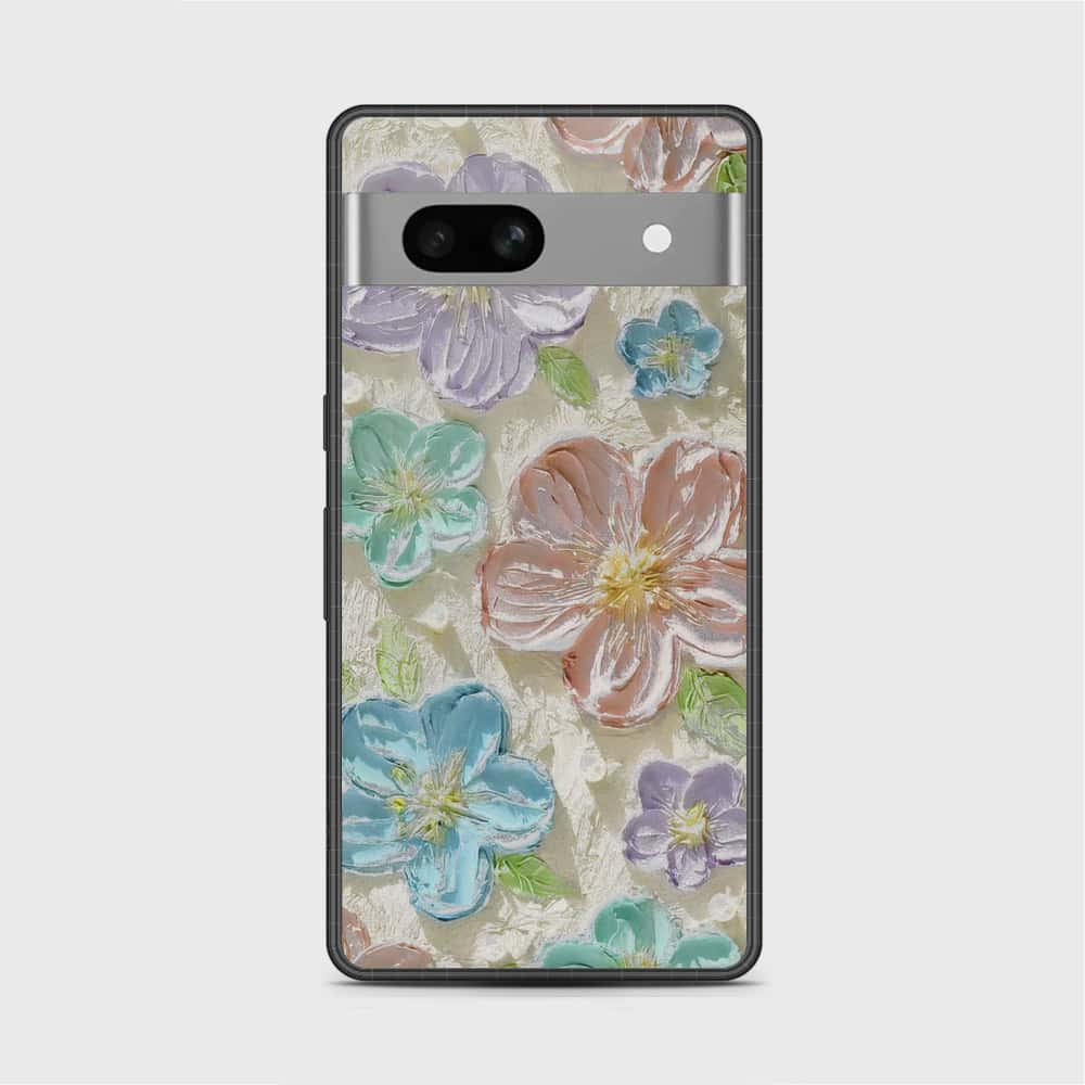 Google Pixel 7a Cover - Floral Series - Design 14 - Blue & Purple - HQ Premium Shine Durable Shatterproof Case